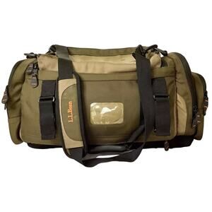 L.L. Bean Green and Beige Travel Bag